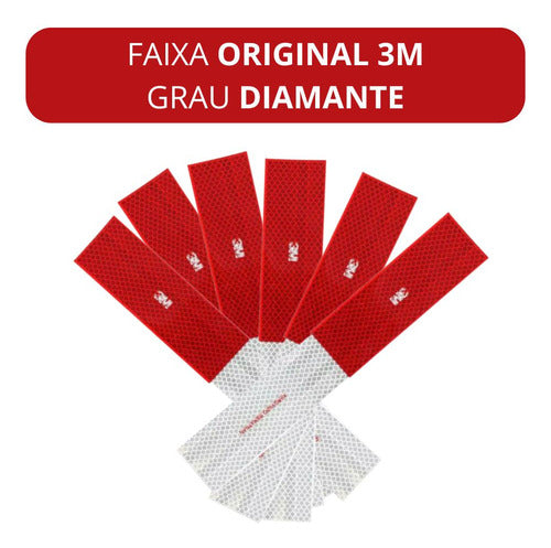 Kit 6 Faixa Lateral Esquerda Original 3m 50x305m Refletiva 2