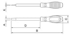 Tramontina Flat Blade Screwdriver 6x150 1000V IEC 2