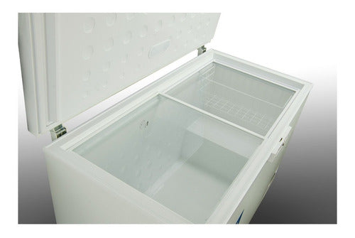 Freezer Horizontal Tem 400ch Tapa Vidrio Doble Accion Albion 1