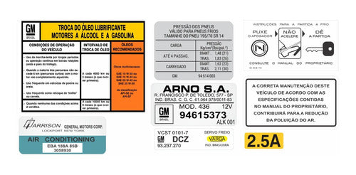 Kit Adesivos Instruções Caravan 4cc Álcool 1988 Opl32 Fgc 0