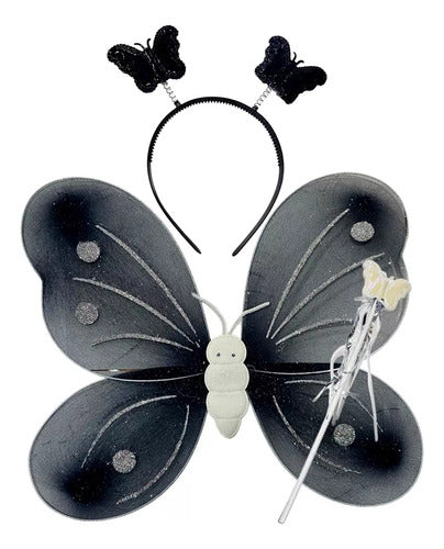 Butterfly Wings Set with LED Lights + Headband + Wand 0