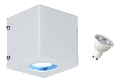 Outdoor Indoor Directional Wall Light White with Warm White 5W LED Spotlight 0