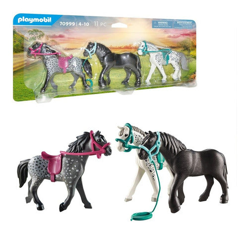 Playmobil 3 Caballos Frison Knabstrupper Y Andal 11 Piezas 0