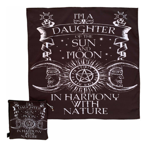 High Quality Tarot Altar Cloth with Daughter Design and Pouch 0