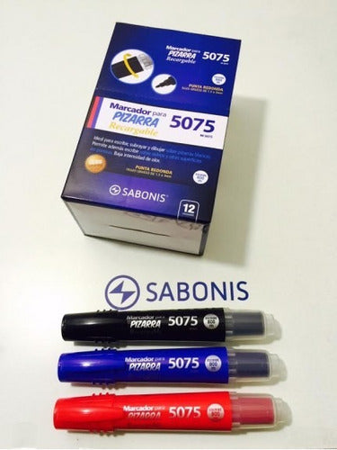 Marcador Recargable  Pizarra X 12 Sabonis 0