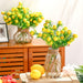 Tigeen 12 Piezas Decoración Limón Amarillo Ramas Limón Artificiales 5