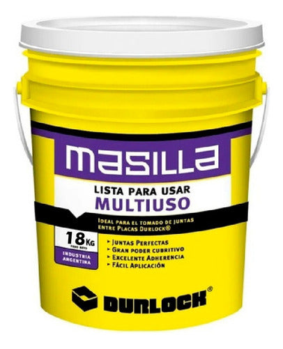 Durlock Masilla Durlock Lista Para Usar Multiuso 18 Kg 0