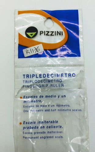 Pizzini Triple Decimeter Scale with Half and One Millimeter 1