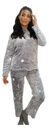 Women's Winter Polar Soft Glowing Earthly Pajama 20