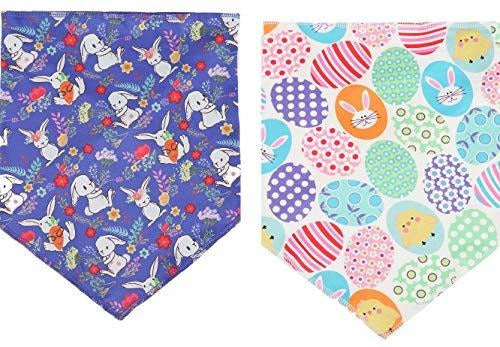 Boombone Easter Dog Bandana Paquete De 2 - Bufanda Triangula 1