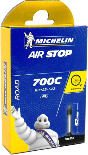 Michelin 700x18-25 Air Stop A1 Presta Valve 52mm - Ruta Fixie 700c 1