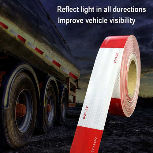 8K Cebrada Reflective Tape 20mts White and Red VTV Approved 1