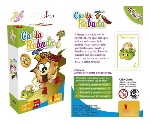 Juegos Didacticos Infantiles Cartas Casita Robada Bontus 0