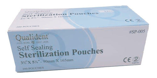 Qualident Pouch P/ Esterilizar En Autoclave Autosellable 9x16.5cm 200u 0