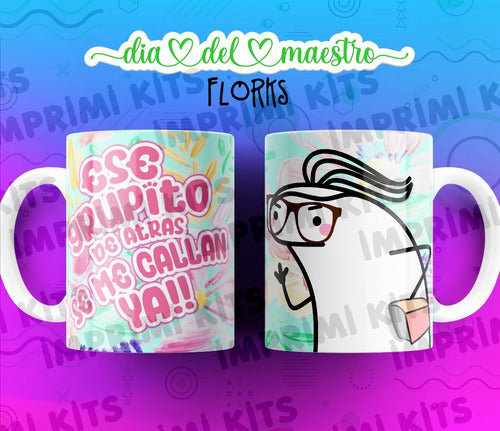 Imprimi Kits Plantillas Tazas Flork Dia Del Maestro Profesor Maestra #3 7