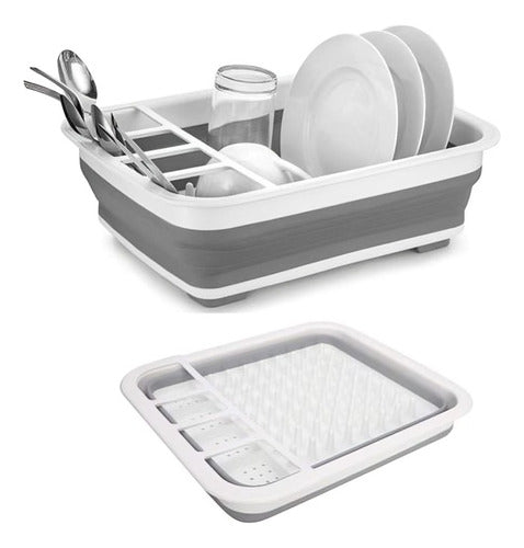 Crystal Rock Foldable Silicone Dish Drying Rack 0