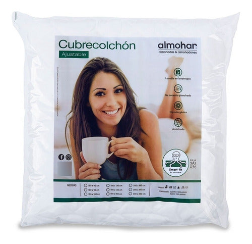 Almohar Cubrecolchon Algodon Matelasse - Ajuste Smart Fit 200 X 160 0