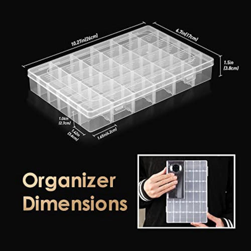 Quefe 8 Pack of Clear Plastic Storage Boxes 1