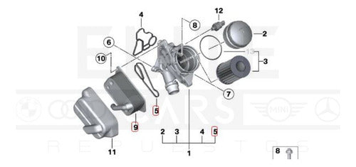 Magneti Marelli Oil Cooler for BMW Series 1 E82 125i N52n 4