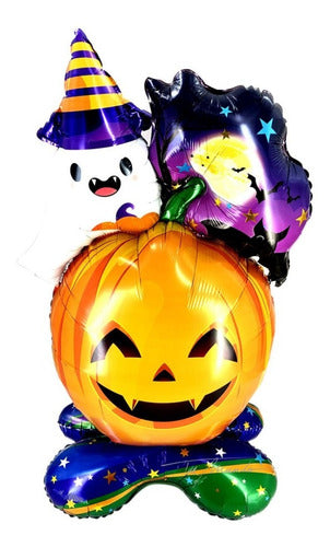 Tu Mundo Giant Orange Pumpkin Foil Balloon 70 Cm X 1.20 Mts Halloween 1