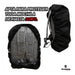 Waterproof Elastic Reinforced Backpack Cover 50L - Black/Silver 1