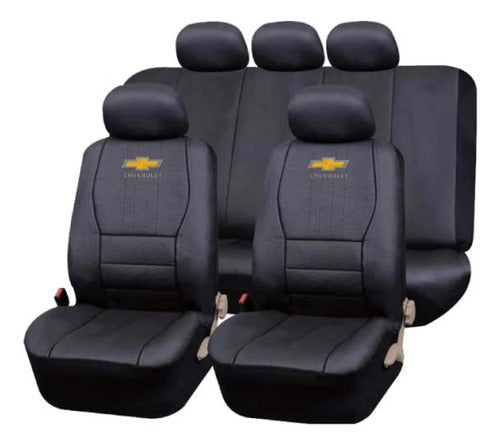 Chevrolet Ecocuero Seat Covers with Embroidered Logo 0