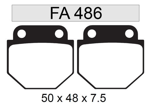 Pastillas De Freno Fa486 Zanella Hj 125 Delantera Spot Moto 2