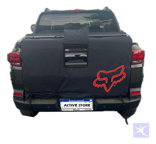 Chevrolet Montana Bike Rack Tailgate Cover with Fox Logo 7