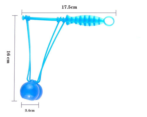 Brinquedo Mini Clackers Balançar Bolas Em Uma Corda Azul 1