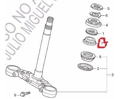 Cubeta Direccion Honda Cb 250 New Twister Orig Centro Motos 3