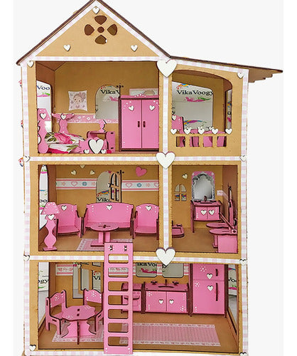 Casita Vika Voogy Dollhouse with Assembled Furniture 1 0