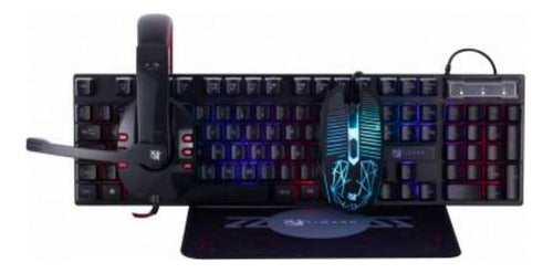 Combo Gamer Completo 4 En 1 X-lizzard - Tec+mouse+pad+parlan 0