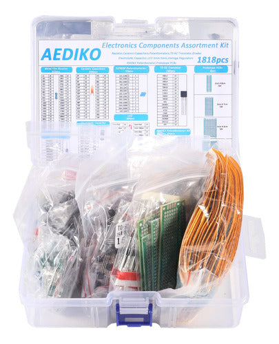 Aediko Assorted Electronics Components Kit (1818 Pieces) 1