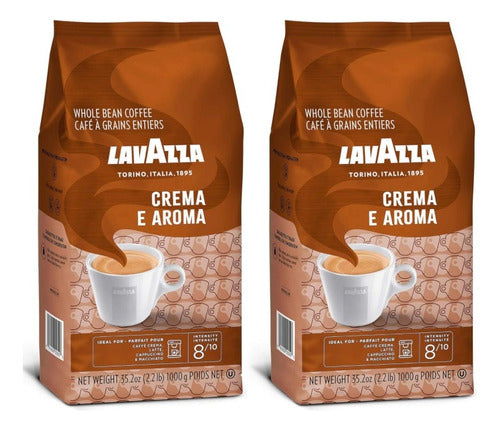 Lavazza Coffee Beans Crema E Aroma Italy 1 Kg - 2 Units 0