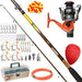 Waterdog Fishing Kit Complete Box with Reel Zpark + 2.10m Rod + Hooks, Weights, Lines, Floats, and Swivels 0