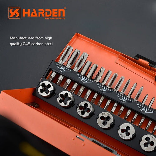 32-Piece Professional Harden Tap and Die Set with Holders 3