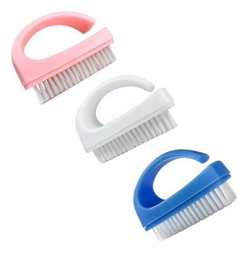 Jessamy Nail Brush Plastic Open Handle X3 Units 0