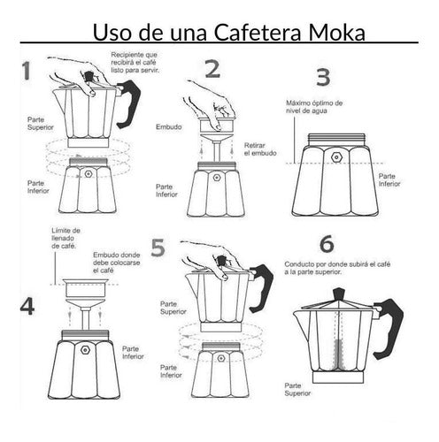 Moka Italian Coffee Maker for 6 Cups Aluminum 5