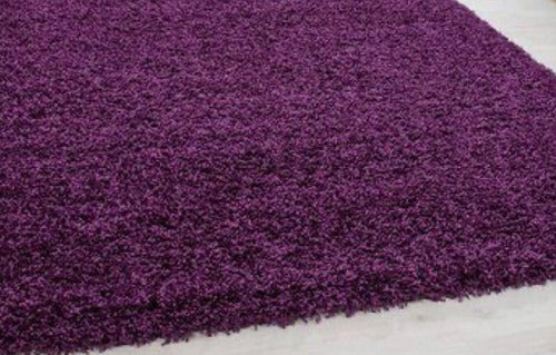 Short Pile Shaggy Rug 2cm Hair 200 x 250 cm - Purple 0