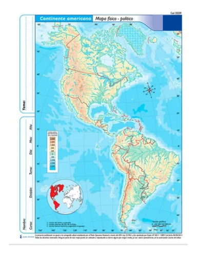 5 Maps América N°3 División Físico Político Escolares 0