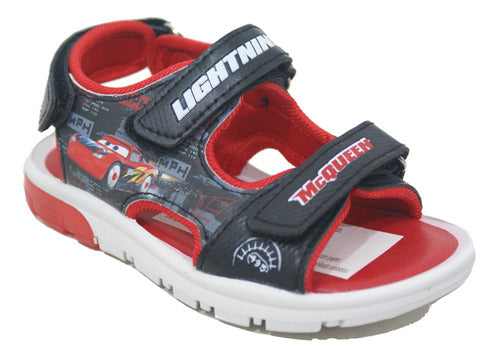 Footy Lightyear Mcqueen Black Sandal with Light 0