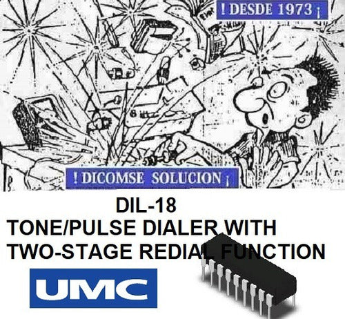 UM91611 Telephone Dialer with 10 Memories DIL-18 1
