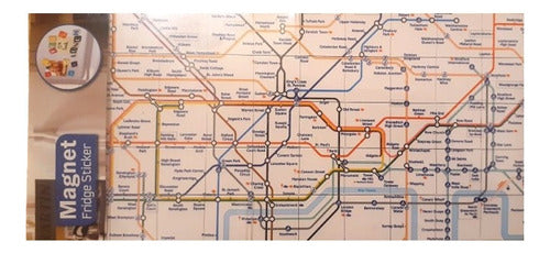 Hartin Metro Subte London Map Refrigerator Magnet Set - 50 Pieces 0