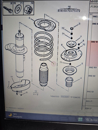 Espiral Suspencion Delantero Partner Berlingo 1.9 D Orig 6