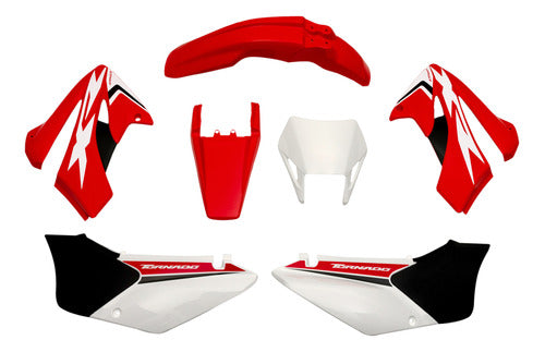 Complete Plastic Kit for Honda XR250 Tornado 7 Red MTC 0