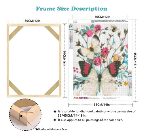 Yoksas Wooden Frames for Diamond Art, 35x45cm and 30x40cm 1