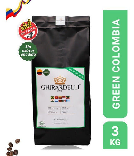 Ghirardelli Café Café Tostado Orgánico Colombia 3 Kg, Sin Tacc Sin Azúcar 0