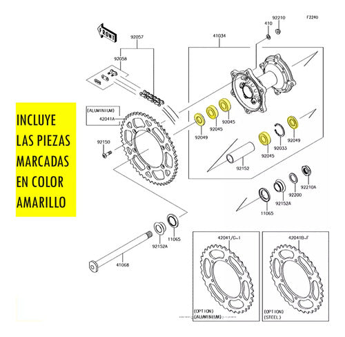 ProX Racing Parts Set Of Rulman And Retainers Front Wheel Ktm Sx 85 1