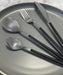 24-Piece Sakura Black Stainless Steel Cutlery Set 6