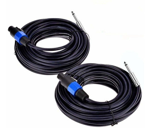 Dekomusic Cable Altavoz 1/4 Macho A Amplificador Awg 12 Gauge 3m 2 Uni 0